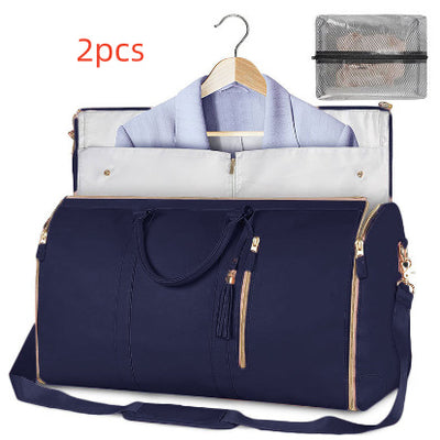 Large Capacity Travel Duffle Bag Women's Handbag Folding Suit Bag Waterproof Clothes Totes